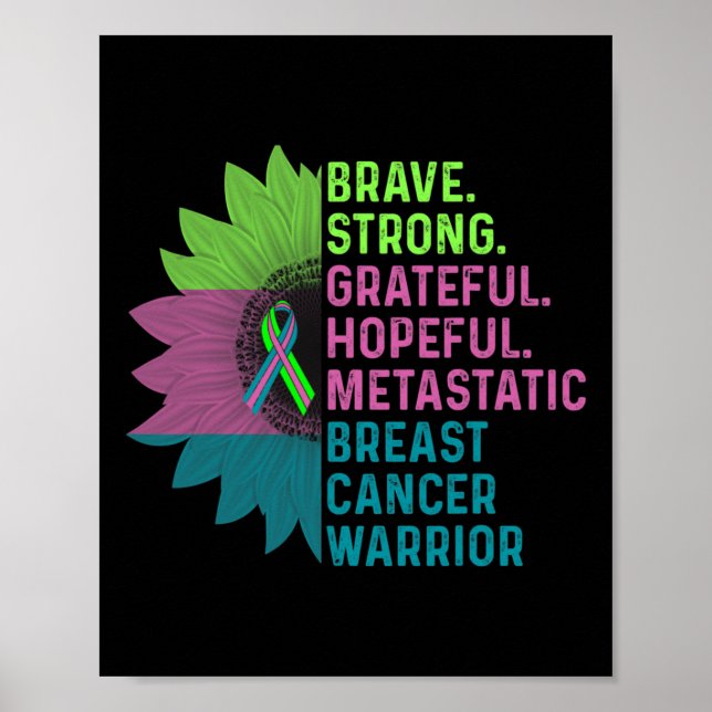 Affiche Guerrier de la sensibilisation au cancer du sein (Devant)