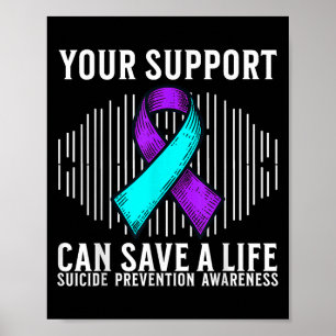 Affiche Guerrier de la sensibilisation au suicide Préventi