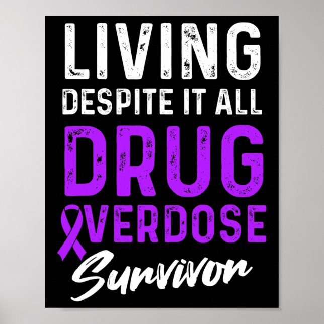 Affiche Guerrier de la sensibilisation au surdosage de dro (Devant)