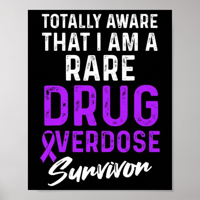 Affiche Guerrier de la sensibilisation au surdosage de dro (Devant)