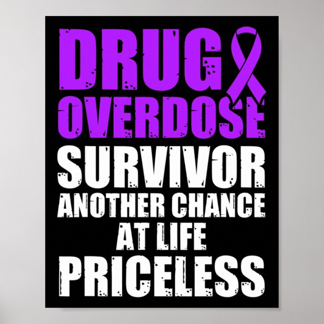 Affiche Guerrier de la sensibilisation au surdosage de dro (Devant)