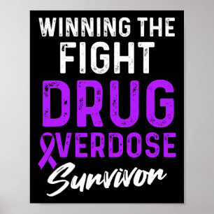 Affiche Guerrier de la sensibilisation au surdosage de dro