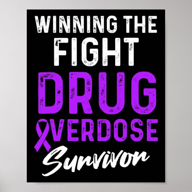 Affiche Guerrier de la sensibilisation au surdosage de dro (Devant)