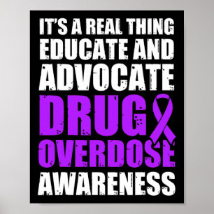 Affiche Guerrier de la sensibilisation au surdosage de dro