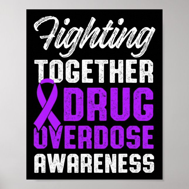 Affiche Guerrier de la sensibilisation au surdosage de dro (Devant)