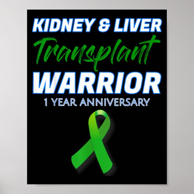 Affiche Guerrier de l'anniversaire d'une transplantation d (Devant)