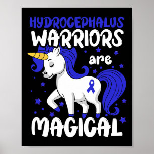 Affiche Guerrier de l'Hydrocéphalie Ruban Bleu Hydrocéphal