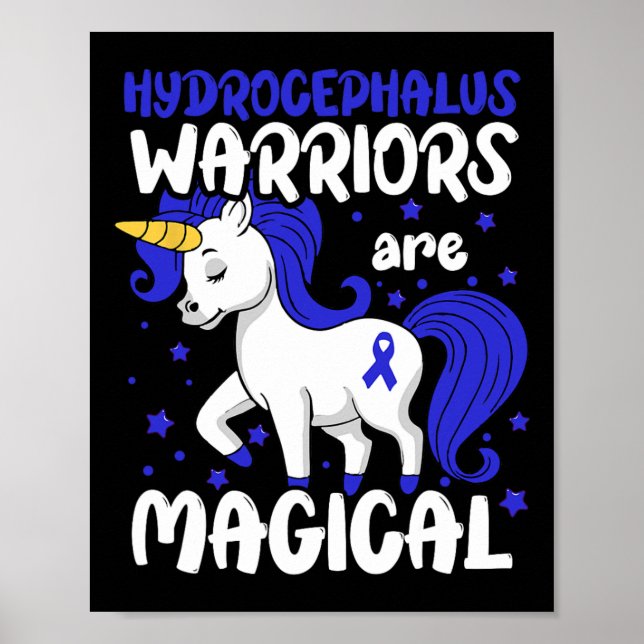 Affiche Guerrier de l'Hydrocéphalie Ruban Bleu Hydrocéphal (Devant)
