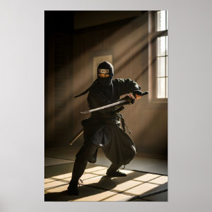 Affiche Guerrier de l'ombre Ninja Japonais