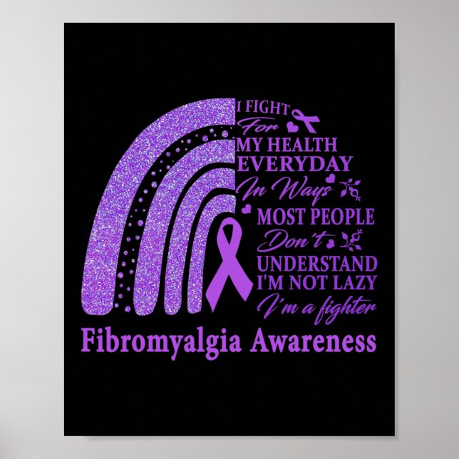 Affiche Guerrier de sensibilisation à la fibromyalgie Sout (Devant)