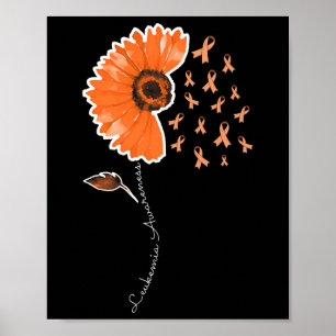 Affiche Guerrier de sensibilisation à la leucémie Orange R