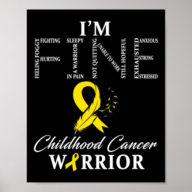 Affiche Guerrier du cancer de l'enfance Je vais bien (Devant)