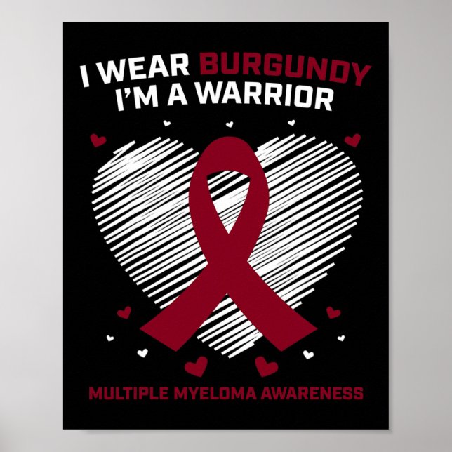 Affiche Guerrier du cancer du sang, sensibilisation au myé (Devant)