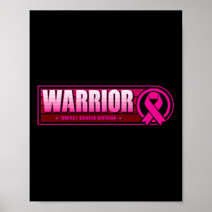 Affiche Guerrier du cancer du sein - Division du cancer du