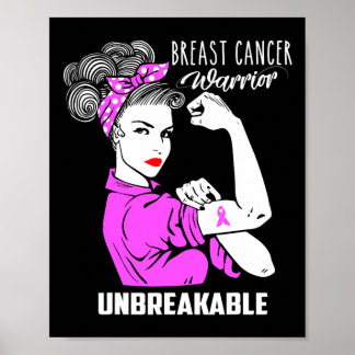 Affiche Guerrier du cancer du sein Un cadeau de sensibilis