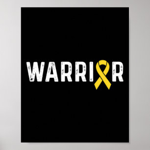 Affiche Guerrier du Ruban de Sensibilisation au Cancer de 
