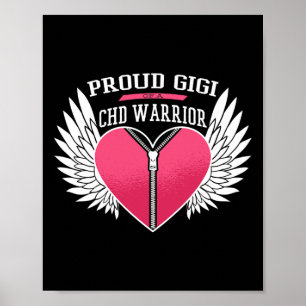 Affiche Guerrier Fière Gigi Zipper Coeur avec ailes angéli