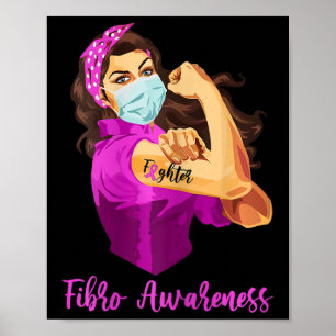 Affiche Guerrier indestructible - Lutte Fibromyalgie Défen