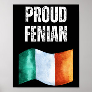 Affiche Guerrier Irlandais Fier Vêtements Républicains Irl