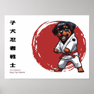 Affiche Guerrier Ninja Chiot