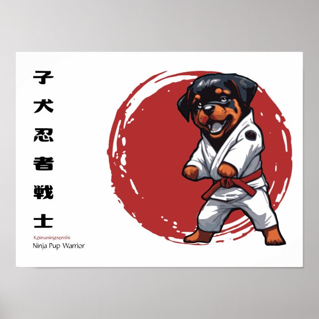 Affiche Guerrier Ninja Chiot (Devant)