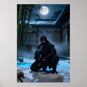 Affiche Guerrier Ninja Japonais