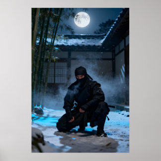 Affiche Guerrier Ninja Japonais