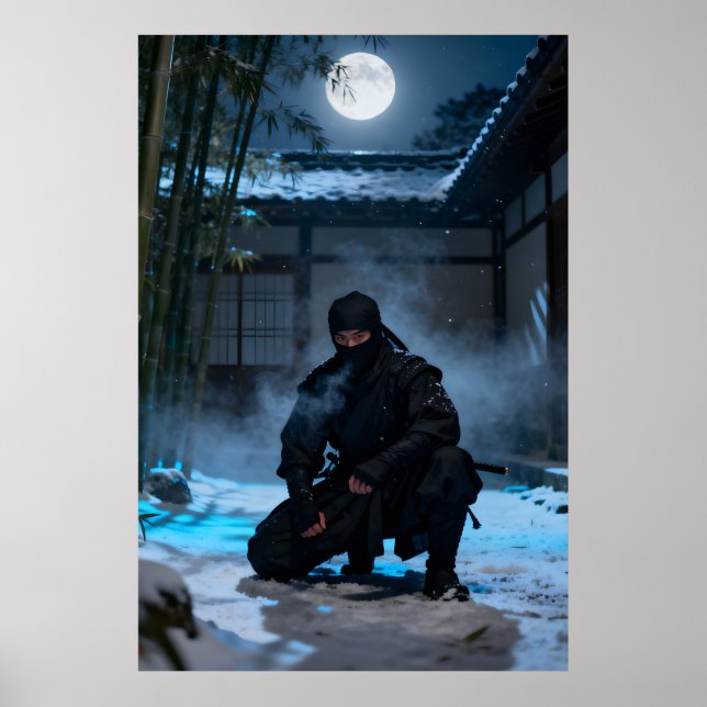 Affiche Guerrier Ninja Japonais (Devant)