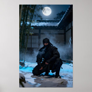 Affiche Guerrier Ninja Japonais