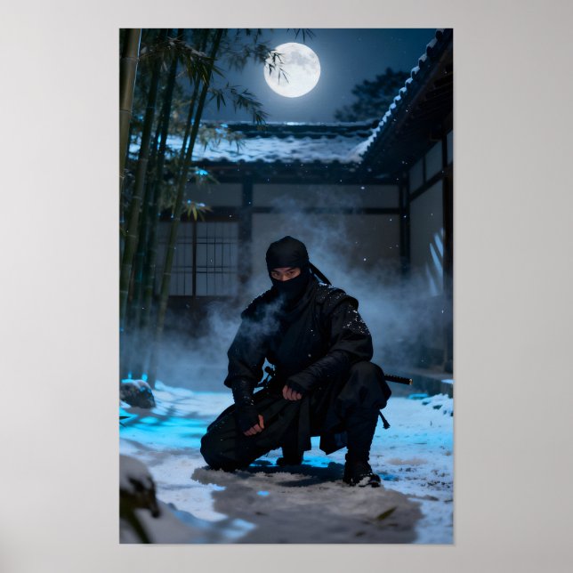 Affiche Guerrier Ninja Japonais (Devant)