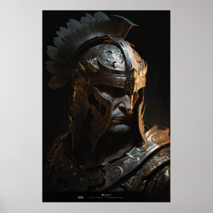 Affiche Guerrier Portrait Imaginaire Peinture Esprit Sauva