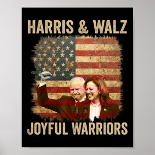 Affiche Guerrier Pour Kamala Harris Tim Walz 2024 1