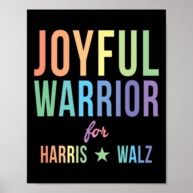 Affiche Guerrier Pour Kamala Harris Tim Walz 2024 2 (Devant)