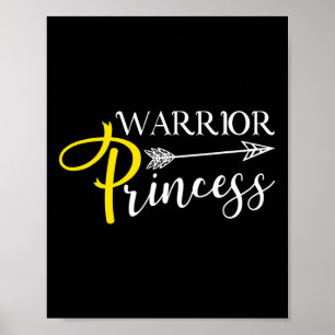 Affiche Guerrier Princesse Infantile Cancer Sensibilisatio