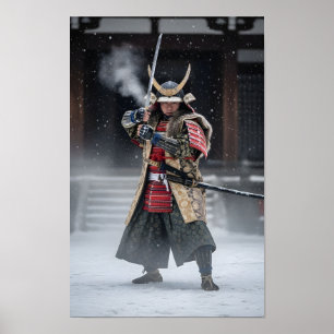 Affiche Guerrier Samouraï Japonais