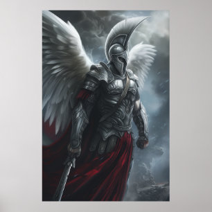 Affiche Guerrier spirituel - Armoirie spartiate de Dieu Po