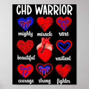 Affiche Guerrier TCH Fier Maladie Cardiaque Congénitale Se