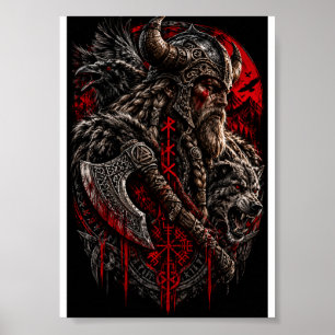 Affiche Guerrier Viking - Légende Nordique