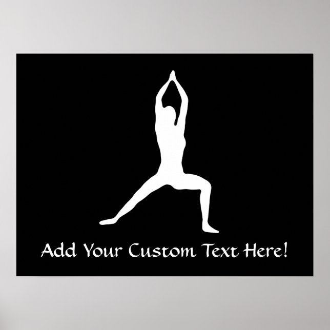 Affiche Guerrier Yoga Pose Silhouette (Devant)