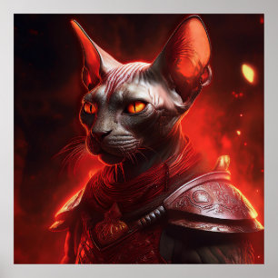Affiche Guerrière Chat Sphinx D'une Autre Galaxie
