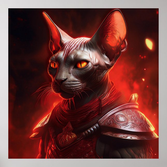 Affiche Guerrière Chat Sphinx D'une Autre Galaxie (Devant)