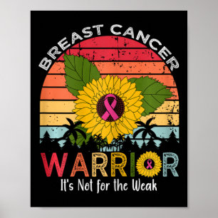 Affiche Guerrière du cancer Ce n'est pas pour les faibles