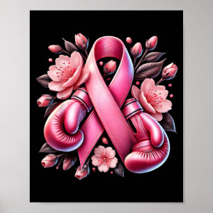 Affiche Guerrière du cancer du sein Sensibilisation au can