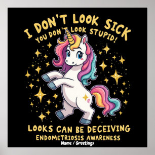 Affiche Guerrière Licorne Forte pour la Sensibilisation à 