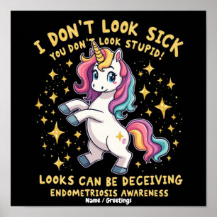 Affiche Guerrière Licorne Forte pour la Sensibilisation à