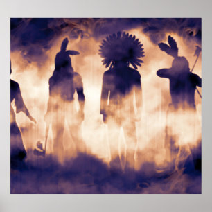 Affiche Guerriers autochtones : Foggy Ancestral Emergence