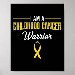 Affiche Guerriers du cancer de l'enfant Pédiatres Ruban de