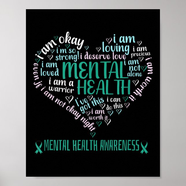Affiche Guerriers Green Support Squads Mentals Health Awar (Devant)