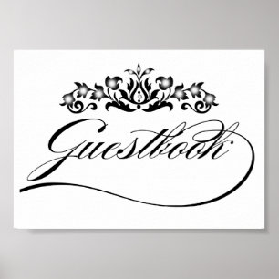 Affiche Guestbook Sign - Guestbook Wedding Sign