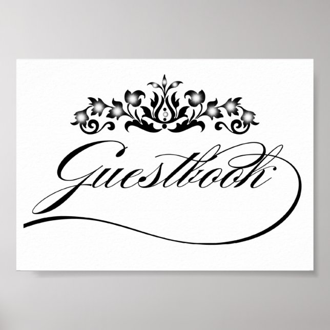 Affiche Guestbook Sign - Guestbook Wedding Sign (Devant)
